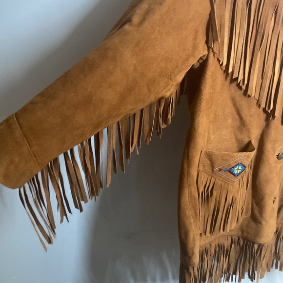 LEW MAGRAM Western Embroidered sz Large Fringe Jacket - Picture 3 of 10